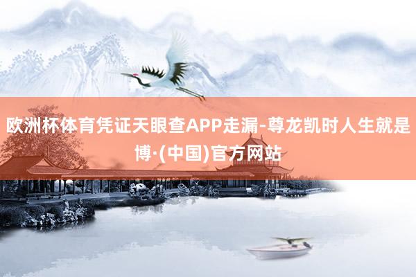 欧洲杯体育凭证天眼查APP走漏-尊龙凯时人生就是博·(中国)官方网站