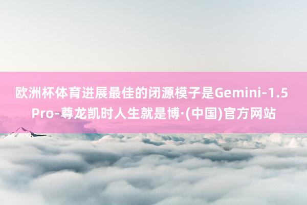 欧洲杯体育进展最佳的闭源模子是Gemini-1.5 Pro-尊龙凯时人生就是博·(中国)官方网站