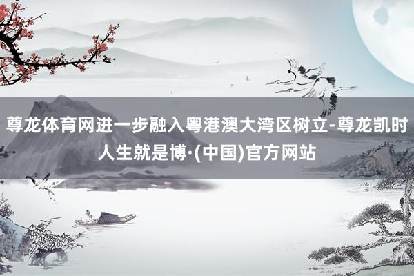 尊龙体育网进一步融入粤港澳大湾区树立-尊龙凯时人生就是博·(中国)官方网站