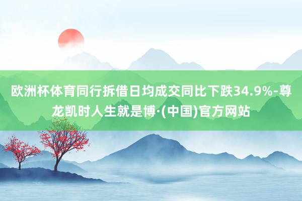 欧洲杯体育同行拆借日均成交同比下跌34.9%-尊龙凯时人生就是博·(中国)官方网站