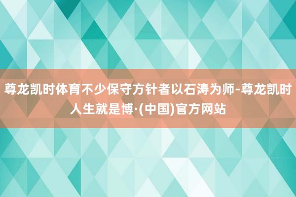 尊龙凯时体育不少保守方针者以石涛为师-尊龙凯时人生就是博·(中国)官方网站