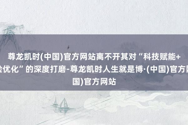 尊龙凯时(中国)官方网站离不开其对“科技赋能+体验优化”的深度打磨-尊龙凯时人生就是博·(中国)官方网站