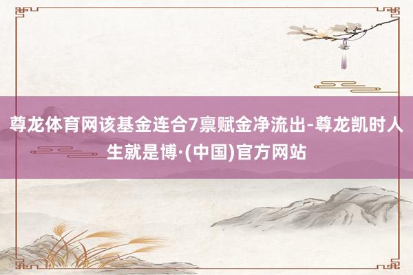 尊龙体育网该基金连合7禀赋金净流出-尊龙凯时人生就是博·(中国)官方网站