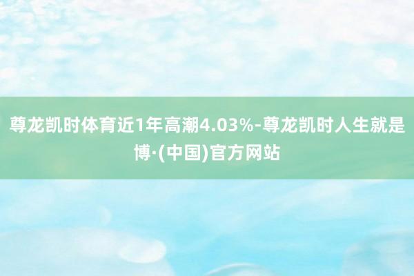 尊龙凯时体育近1年高潮4.03%-尊龙凯时人生就是博·(中国)官方网站