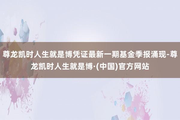 尊龙凯时人生就是博凭证最新一期基金季报涌现-尊龙凯时人生就是博·(中国)官方网站
