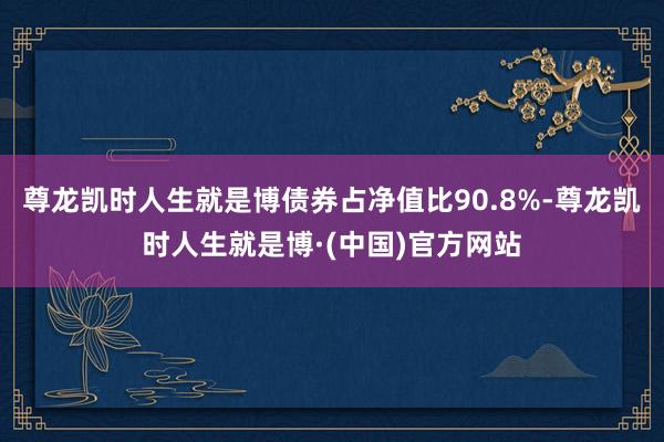尊龙凯时人生就是博债券占净值比90.8%-尊龙凯时人生就是博·(中国)官方网站