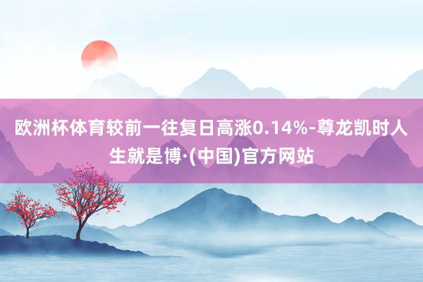 欧洲杯体育较前一往复日高涨0.14%-尊龙凯时人生就是博·(中国)官方网站