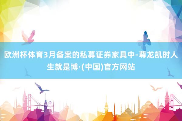 欧洲杯体育3月备案的私募证券家具中-尊龙凯时人生就是博·(中国)官方网站