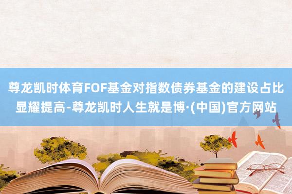 尊龙凯时体育FOF基金对指数债券基金的建设占比显耀提高-尊龙凯时人生就是博·(中国)官方网站